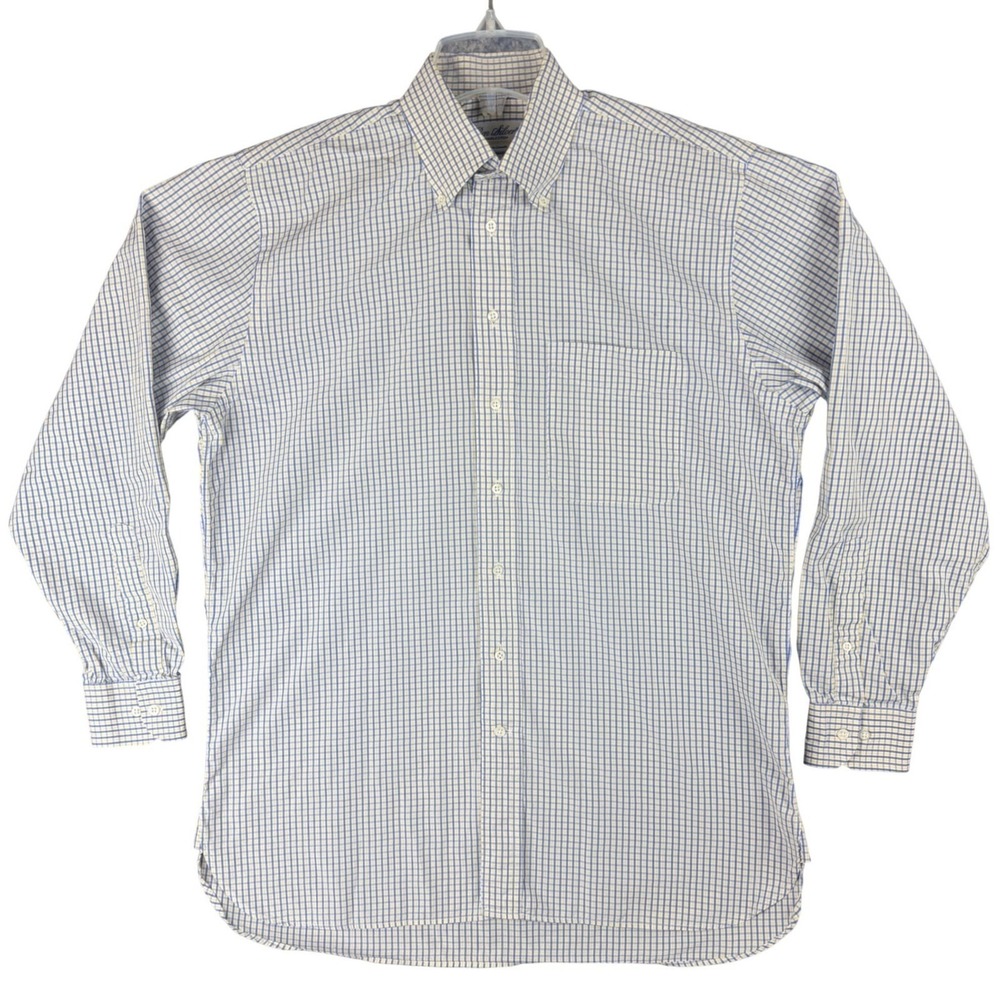Ben Silver Charleston Mens 15.5-33 Blue Yellow Check Button Down Shirt Canada